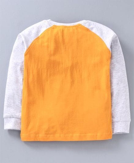 Orange Raglan Sleeve T-Shirt Gorilla Print