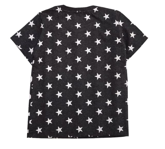 Snowflakes Grey Tshirt With All Over Star Prints