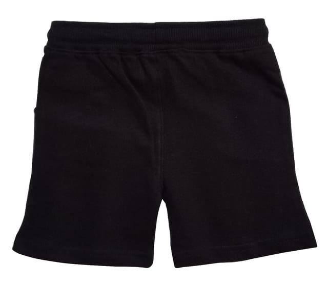 Knit Shorts With Biking Print - Black