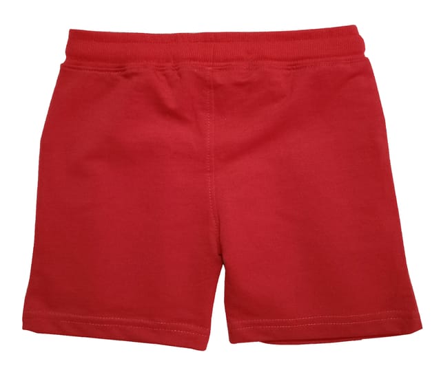 Knit Shorts With Surf Board Print - Red