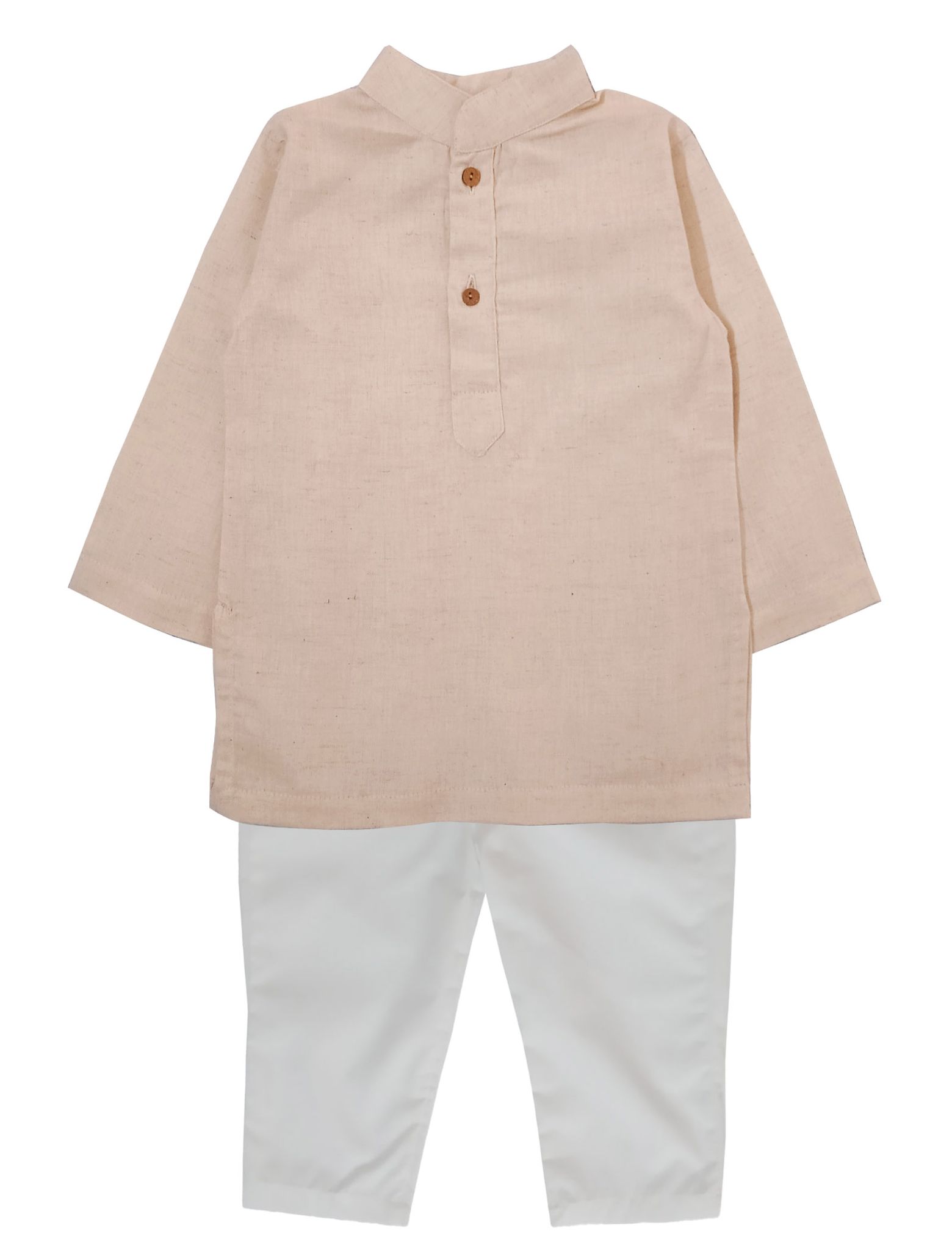 Snowflakes Boys Kurta Pyjama Set - Off White