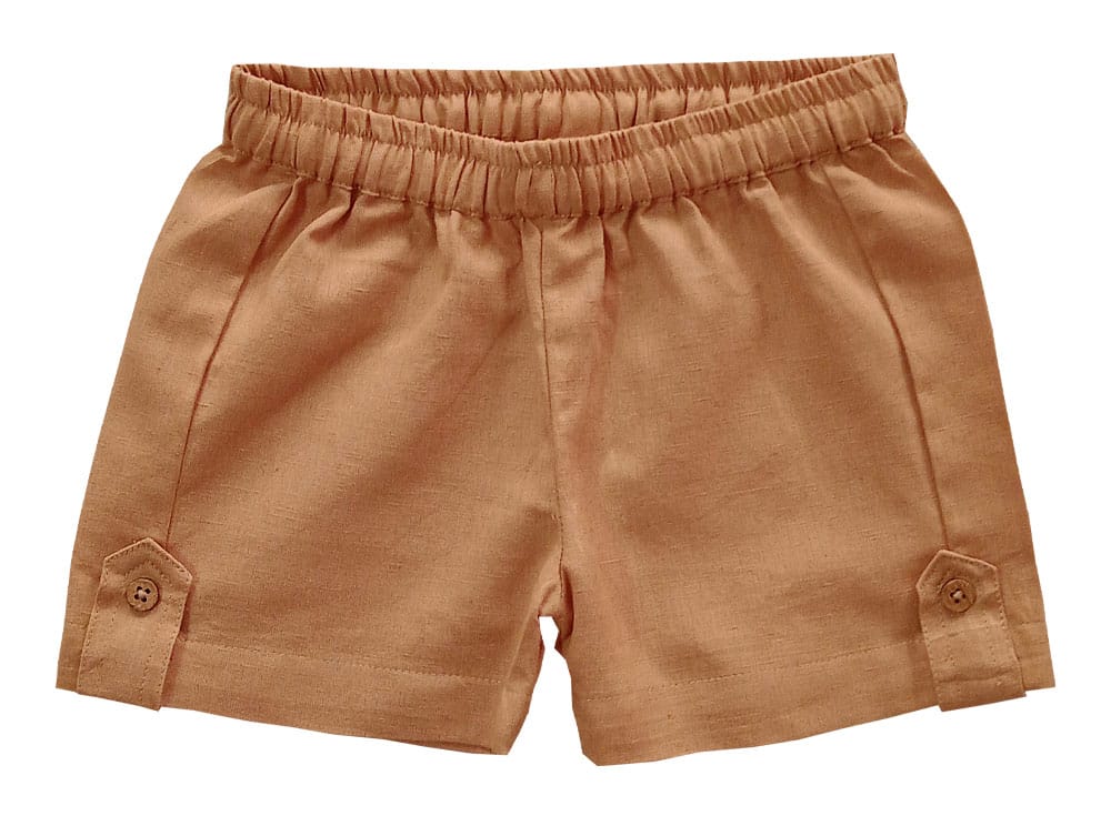 Snowflakes Cotton Shorts  - Khaki