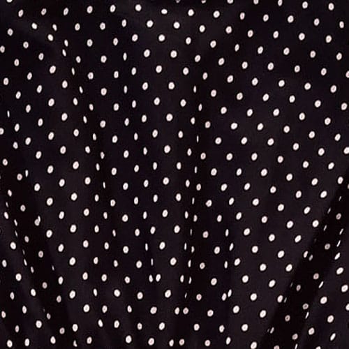 Snowflakes Girls Frock with Polka Dots Print - Black