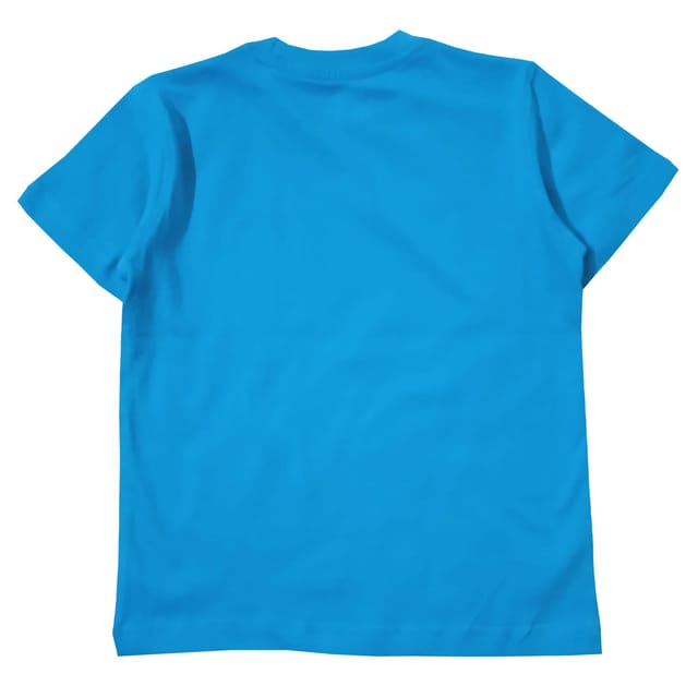 Snowflakes Boys Half Sleeve T-Shirt With Dog Print - Sky Blue