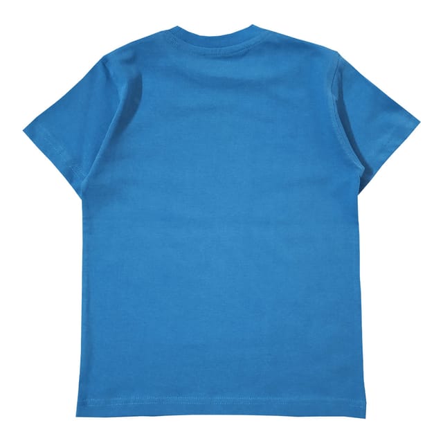 Snowflakes Boys Half sleeve T shirt With Just Chilling Print - Blue