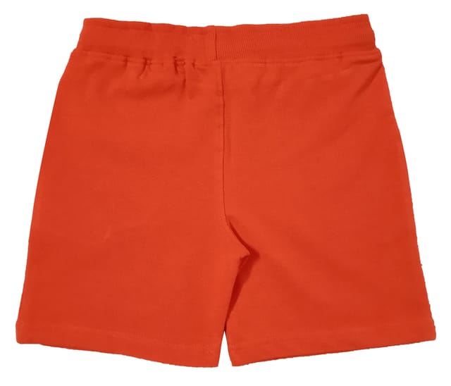 Snowflakes Boys  Shorts With Yatch Club Print - Orange