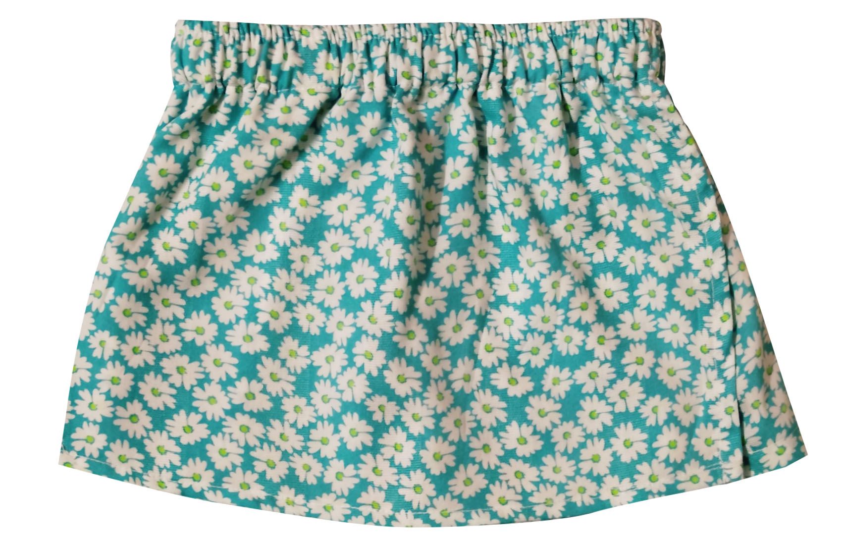 Snowflakes Girls' Skorts With Floral Prints - Light Blue