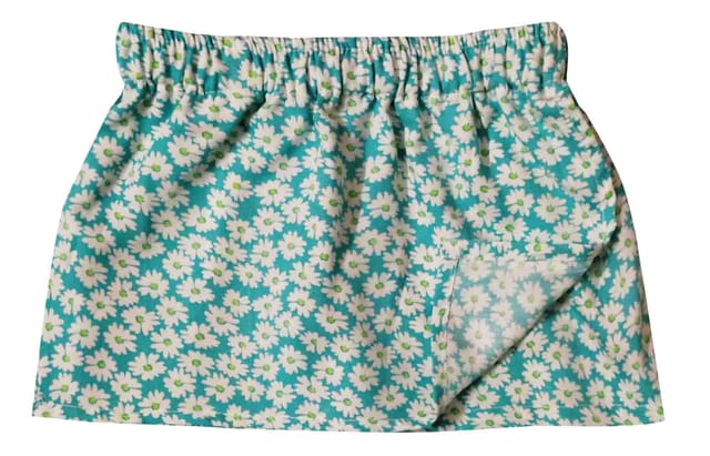 Snowflakes Girls' Skorts With Floral Prints - Light Blue