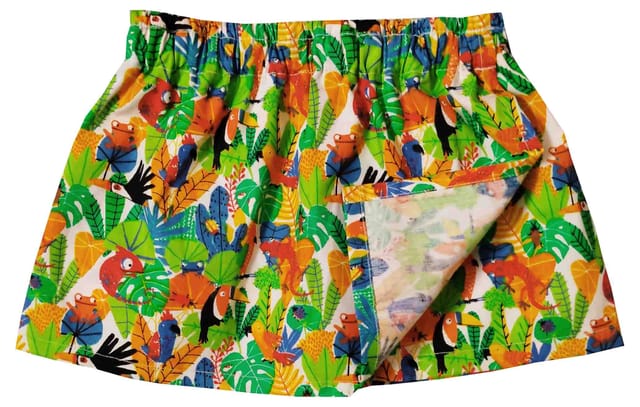 Snowflakes Girls' Skorts With Jungle Prints - Multi Colour