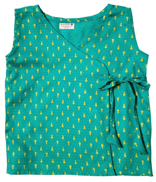 Snowflakes Unisex Infant Jabla Top With Harem Pant Set -  Green & Yellow