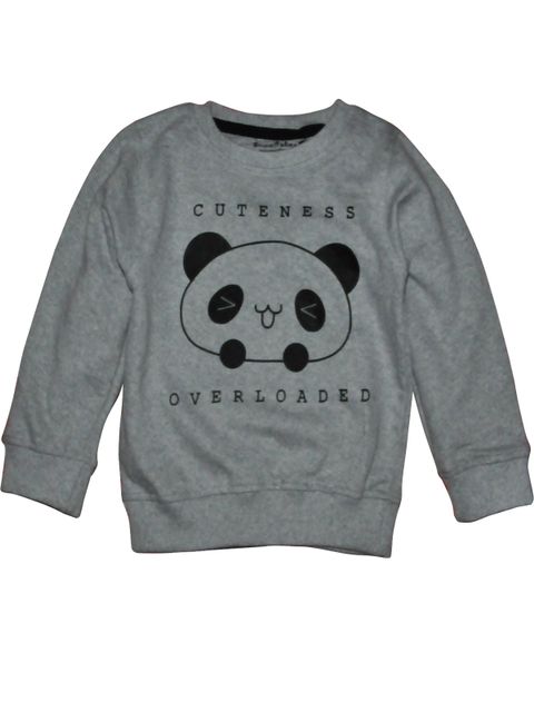 Grey Sweatshirt With Panda Print